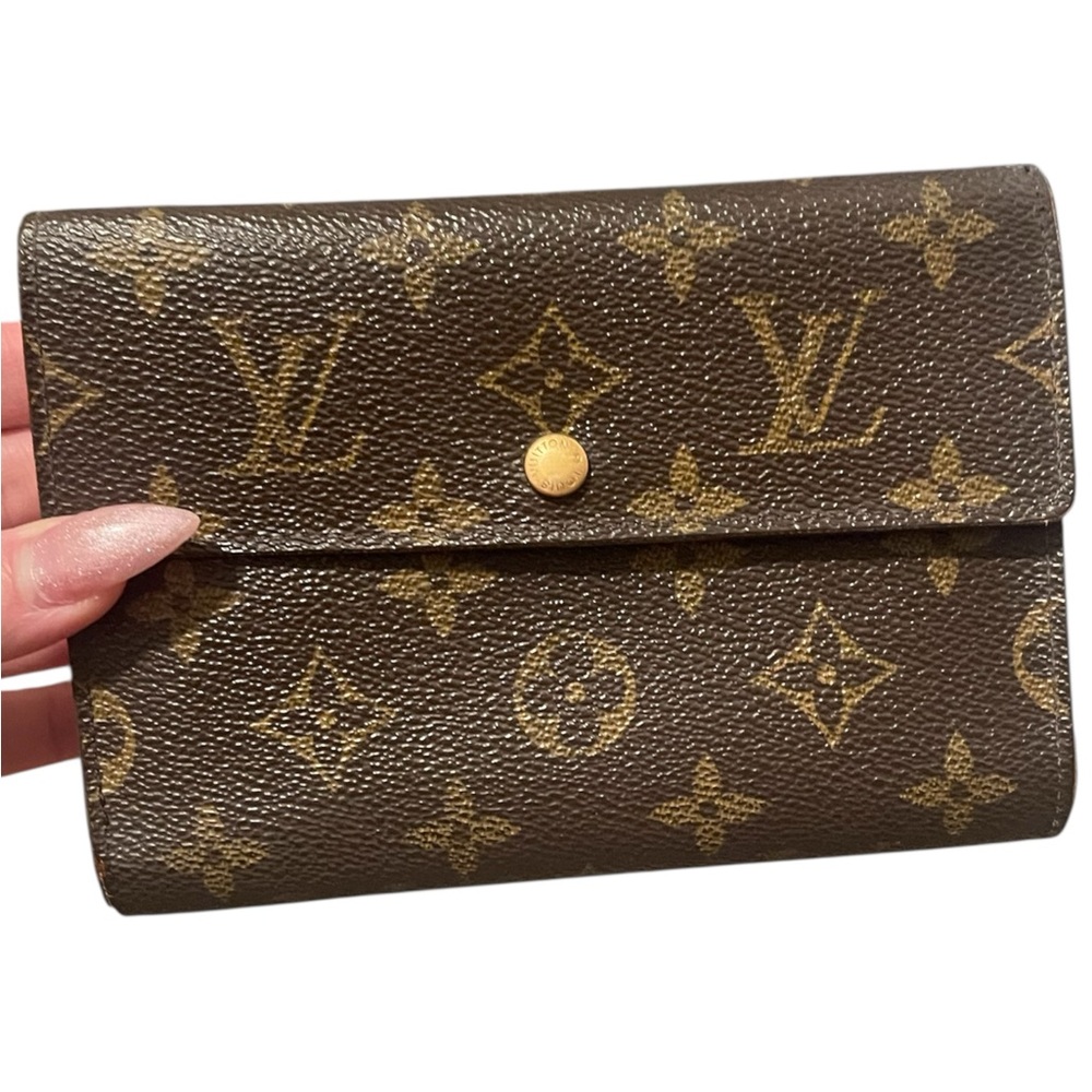 Louis Vuitton Monogram Wallet in Brown and Gold